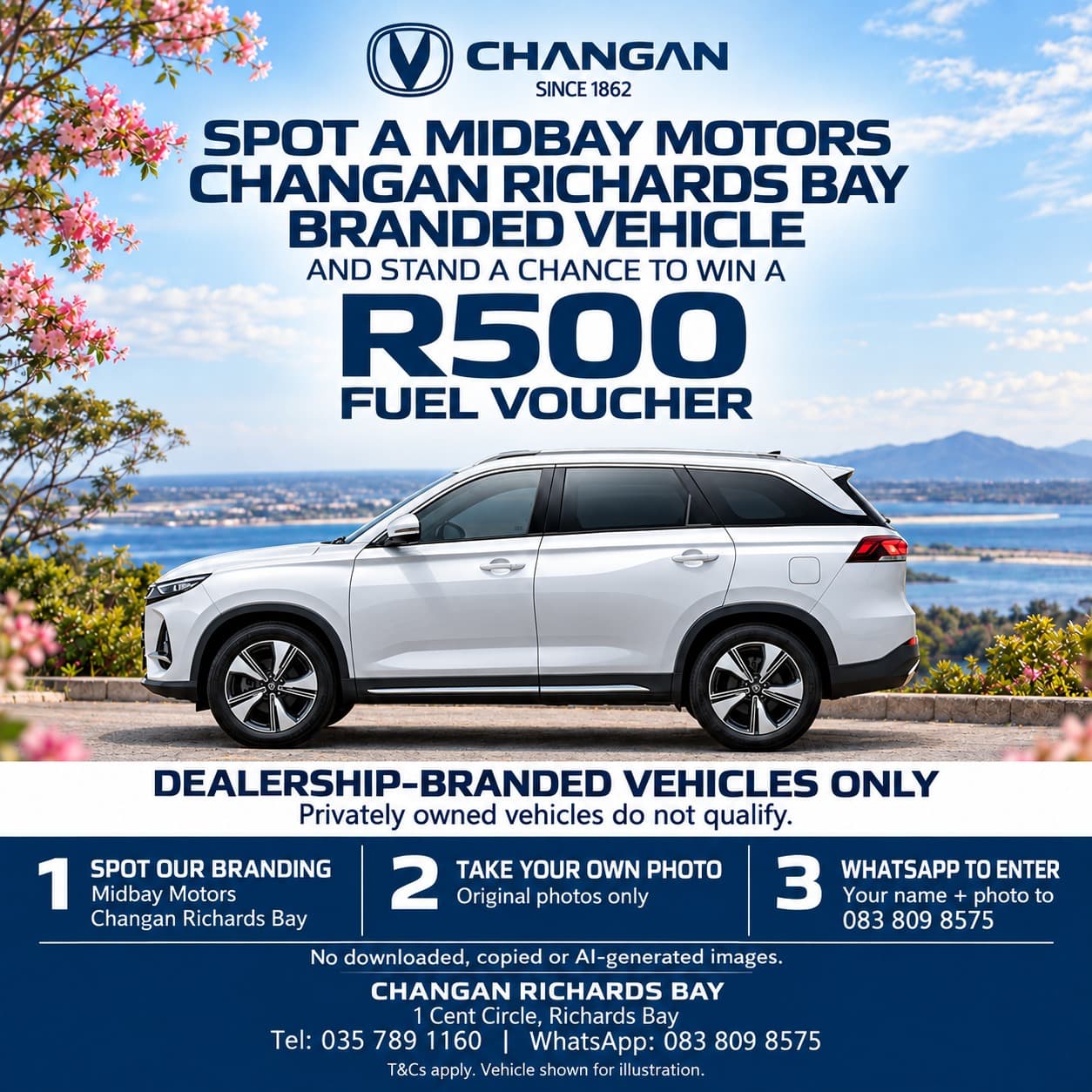 Spot our Changan and win a R500 fuel voucher