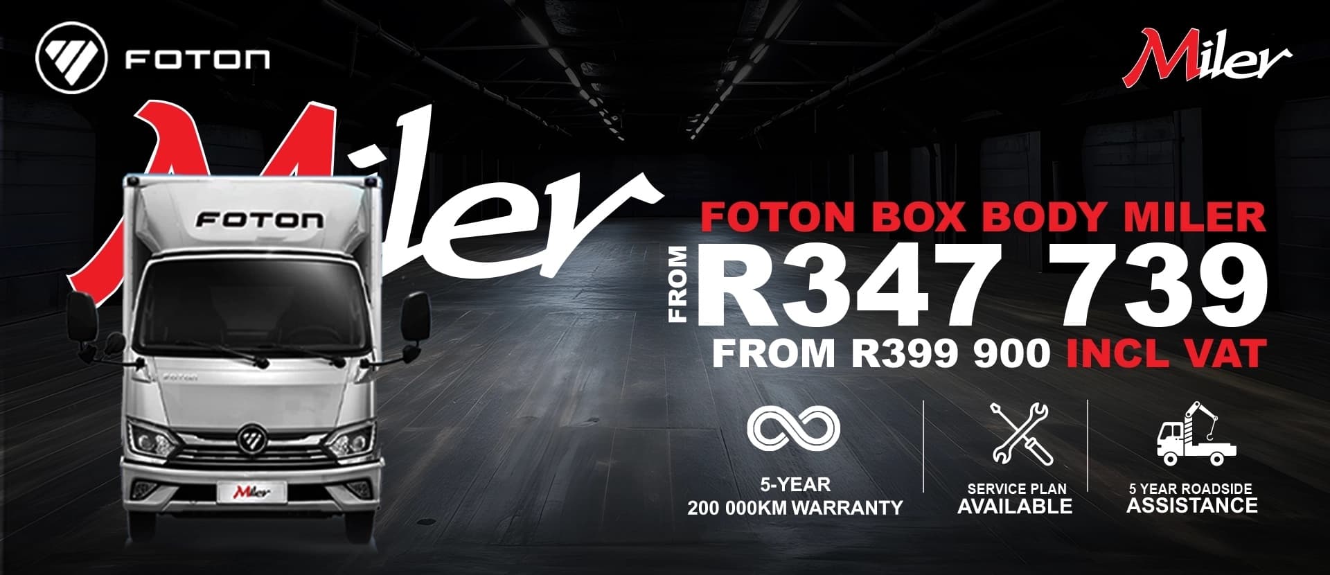 Foton Miler box body from R399 900